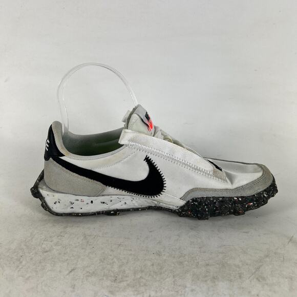 Nike Waffle Racer Crater Shoes Women's 7 White Suede Trainer Lace-Up CT1983-104 - Picture 3 of 10